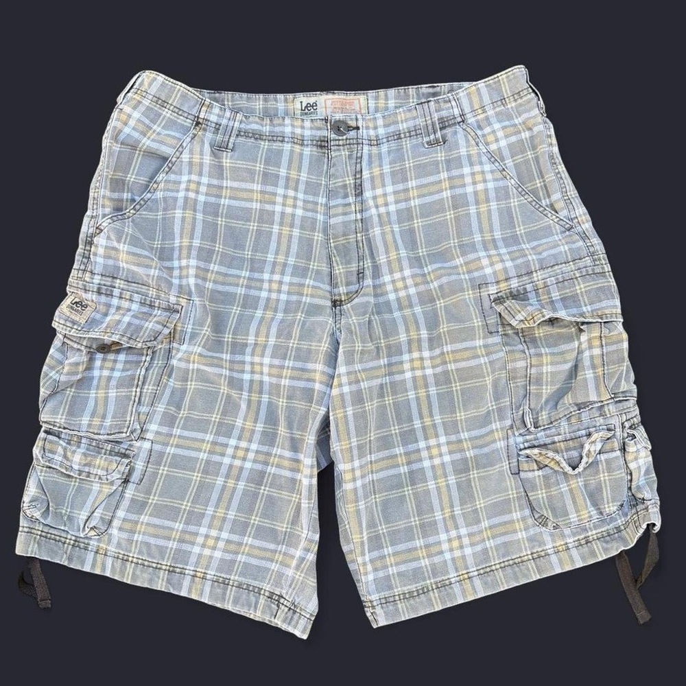 Y2K Vintage Lee Dungarees Plaid Cargo Shorts